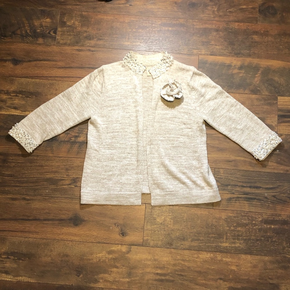 Pearl/Sequin A. Giannetti Cardigan M